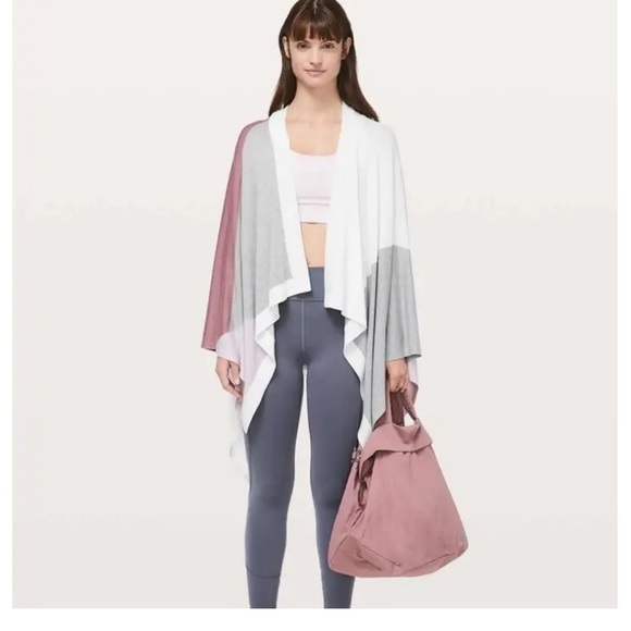 Lululemon Hatha Oversized Cozy Wrap Scarf Cover Up Silk Blend OS - Picture 2 of 8